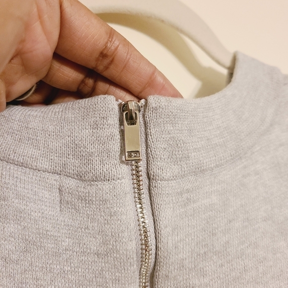 Ripe Maternity Wear | Light Gray Layered Knit Nursing Dress (Size XL) - Picture 14 of 16